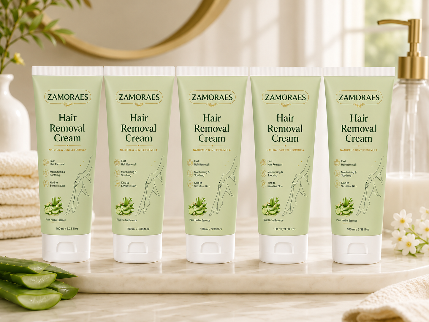 ZAMORAES™ Natural Gentle Hair Removal Cream | For Women & Men, Sensitive Skin