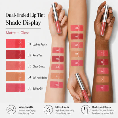 ZAMORAES — Dual-Ended Liquid Lipstick with Velvet Matte Color and Glossy Shine