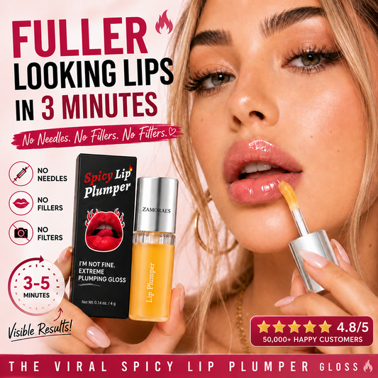 🔥LAST DAY 50% OFF💋ZAMORAES Spicy Lip Plumper - Fuller-Looking Lip Plumper Gloss