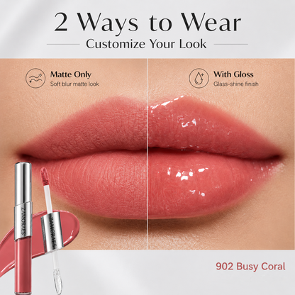 ZAMORAES — Dual-Ended Liquid Lipstick with Velvet Matte Color and Glossy Shine