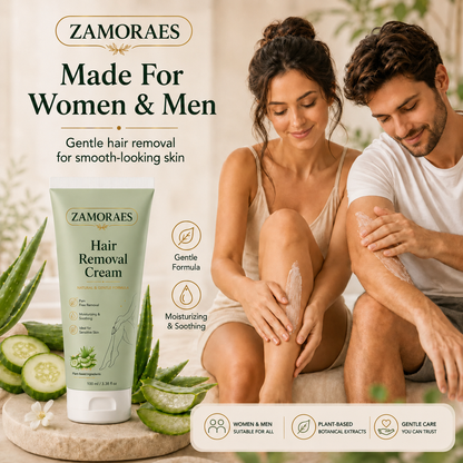 ZAMORAES™ Natural Gentle Hair Removal Cream | For Women & Men, Sensitive Skin
