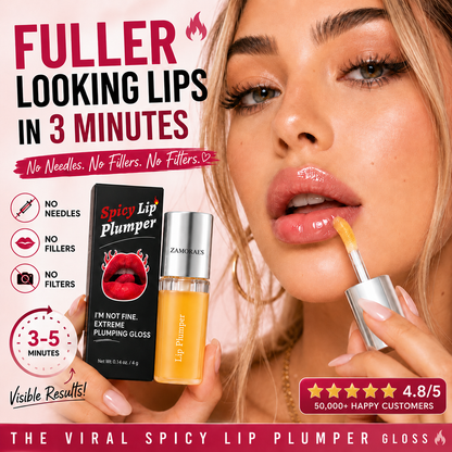 🔥LAST DAY 50% OFF💋ZAMORAES Spicy Lip Plumper - Fuller-Looking Lip Plumper Gloss