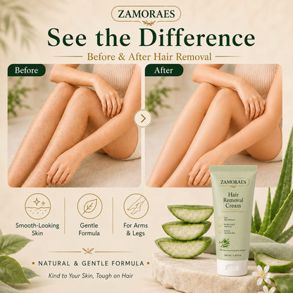 ZAMORAES™ Natural Gentle Hair Removal Cream | For Women & Men, Sensitive Skin