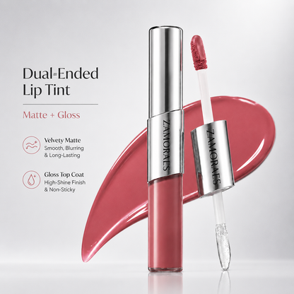 ZAMORAES — Dual-Ended Liquid Lipstick with Velvet Matte Color and Glossy Shine